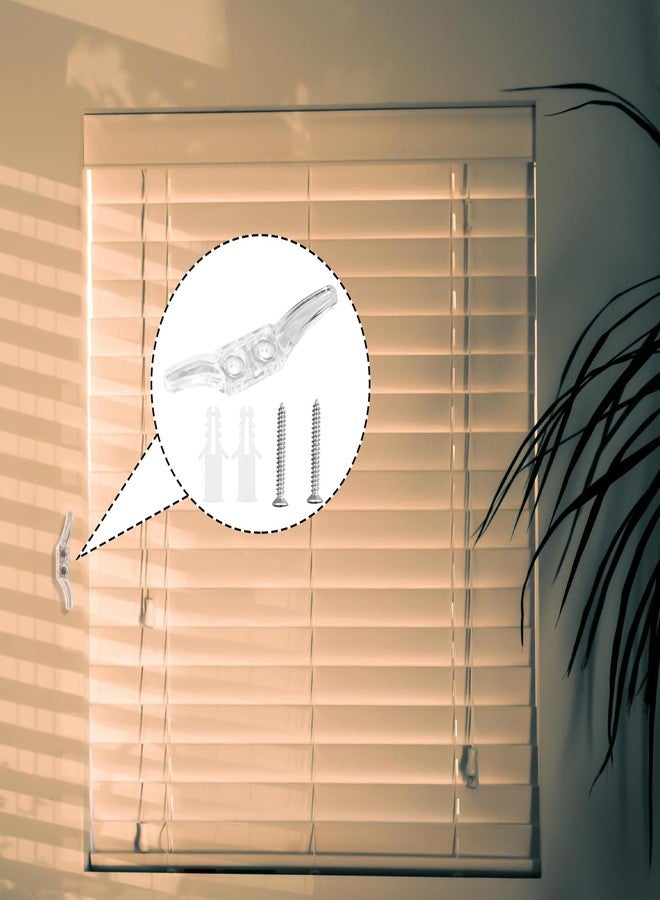 Abvsdu 12 PCS Blind Cord Holder, Safety Rope Cleats, Plastic Transparent Blind Cord Safety with Screws for Window Blinds Curtains Sun Shades Ropes - Image 5